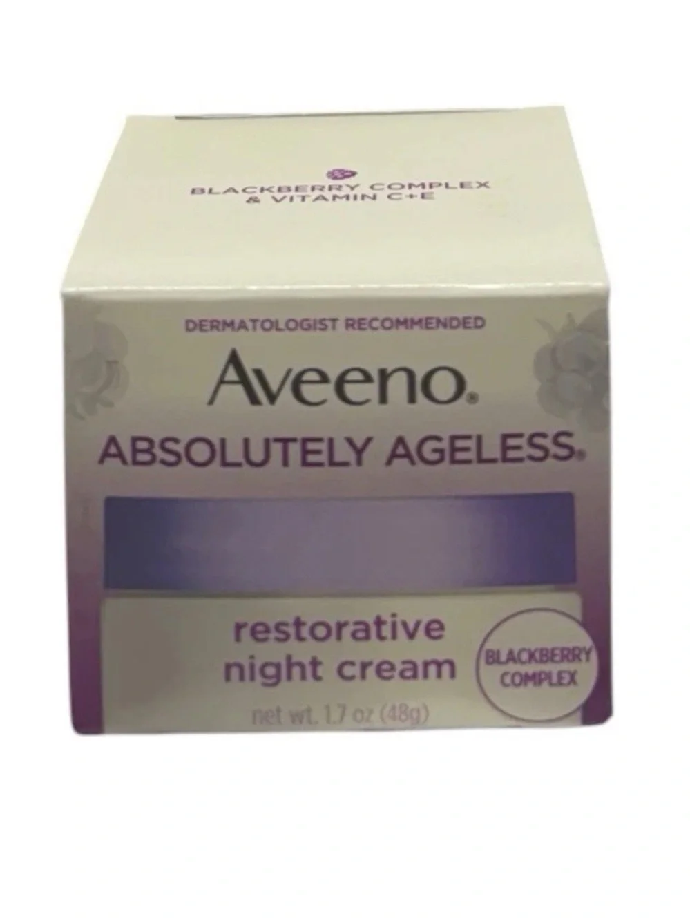 (4) Aveeno Absolutely Ageless Anti Aging Restorative Night Cream 1.7oz